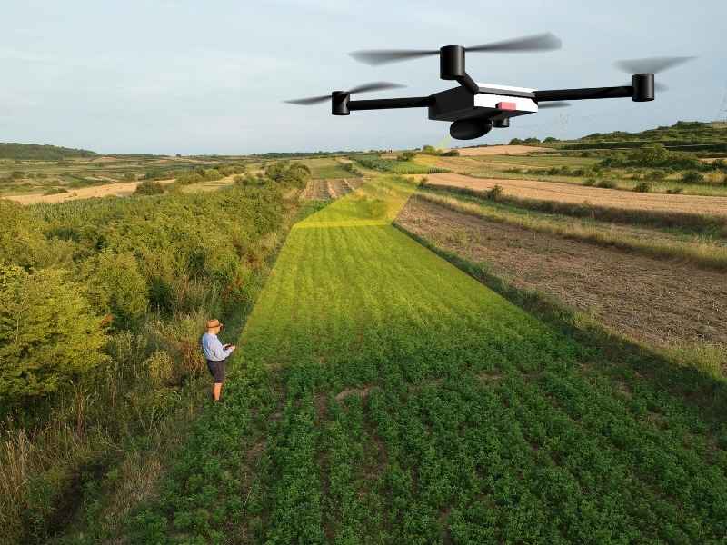 Drone surveyors capturing terrain data over a large site in Savannah, Georgia.